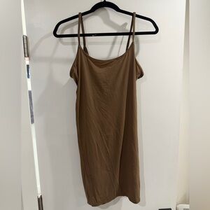 SKIMS Fits Everybody Brown Slip Dress
